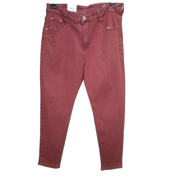 Lot of 3 Mens Jeans 36 Black/Blue/Burgundy Skinny Stretch Pants - Picture 7 of 12